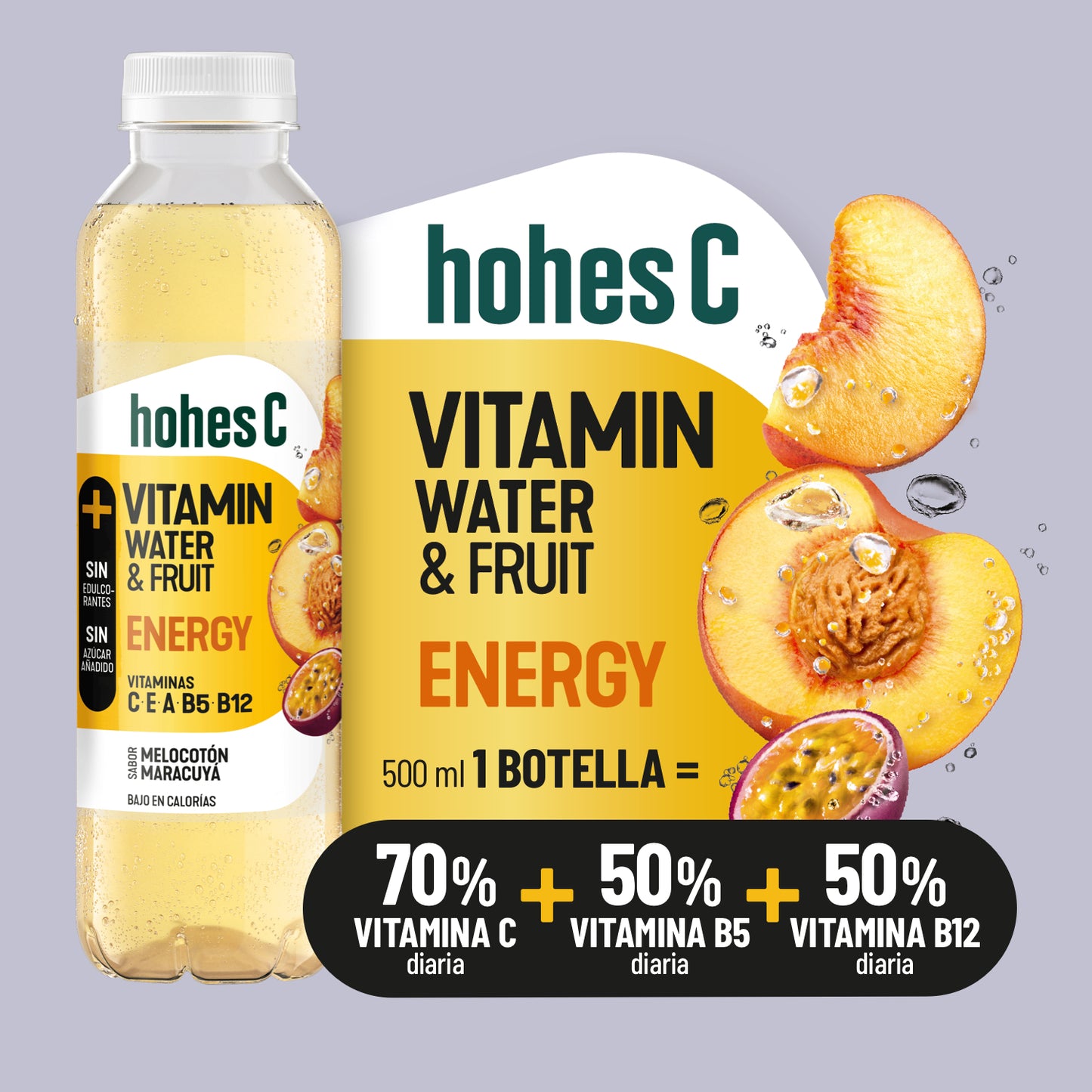 hohes C Pack de 3 sabores - Vitamin Water  - Pack de 6 (6x0,5L)