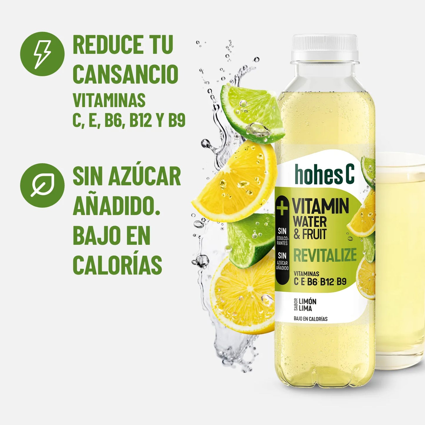 hohes C Vitamin Water Revitalize - Limón y Lima - Pack de 6 (6x0,5L)