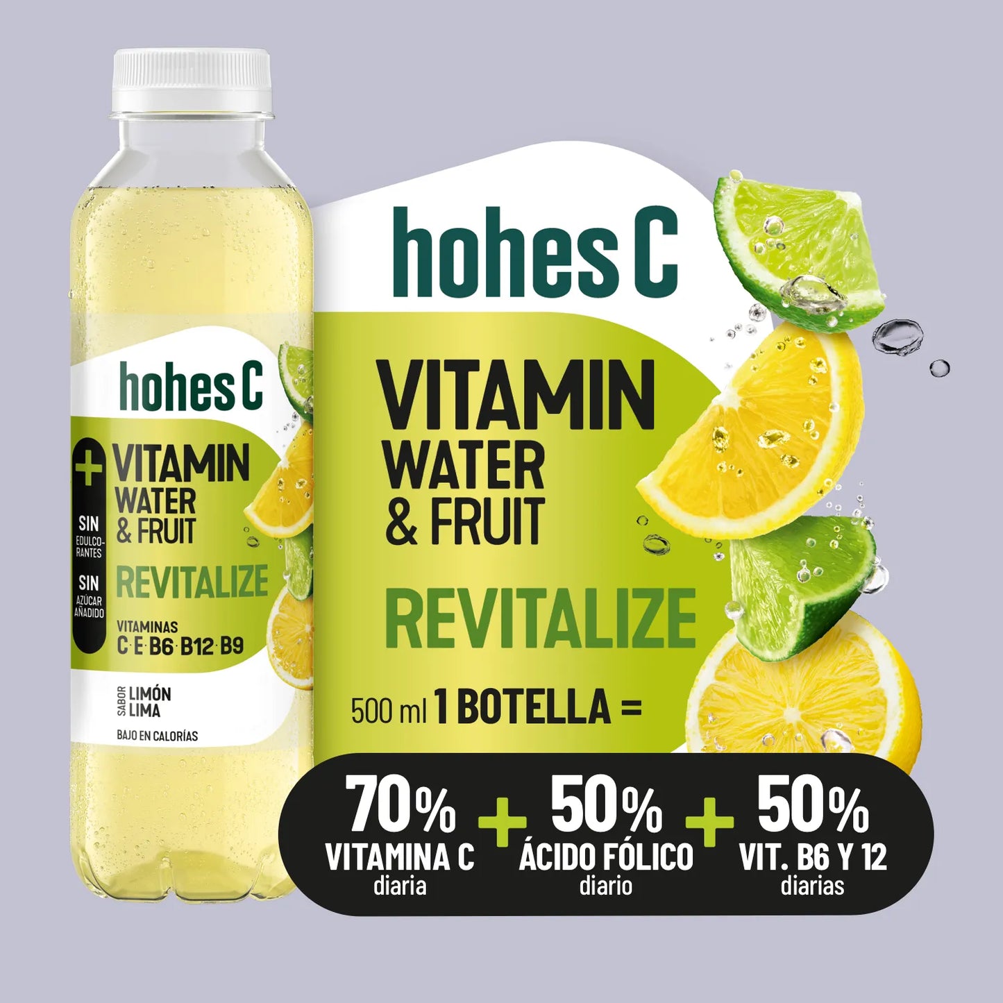 hohes C Pack de 3 sabores - Vitamin Water  - Pack de 6 (6x0,5L)
