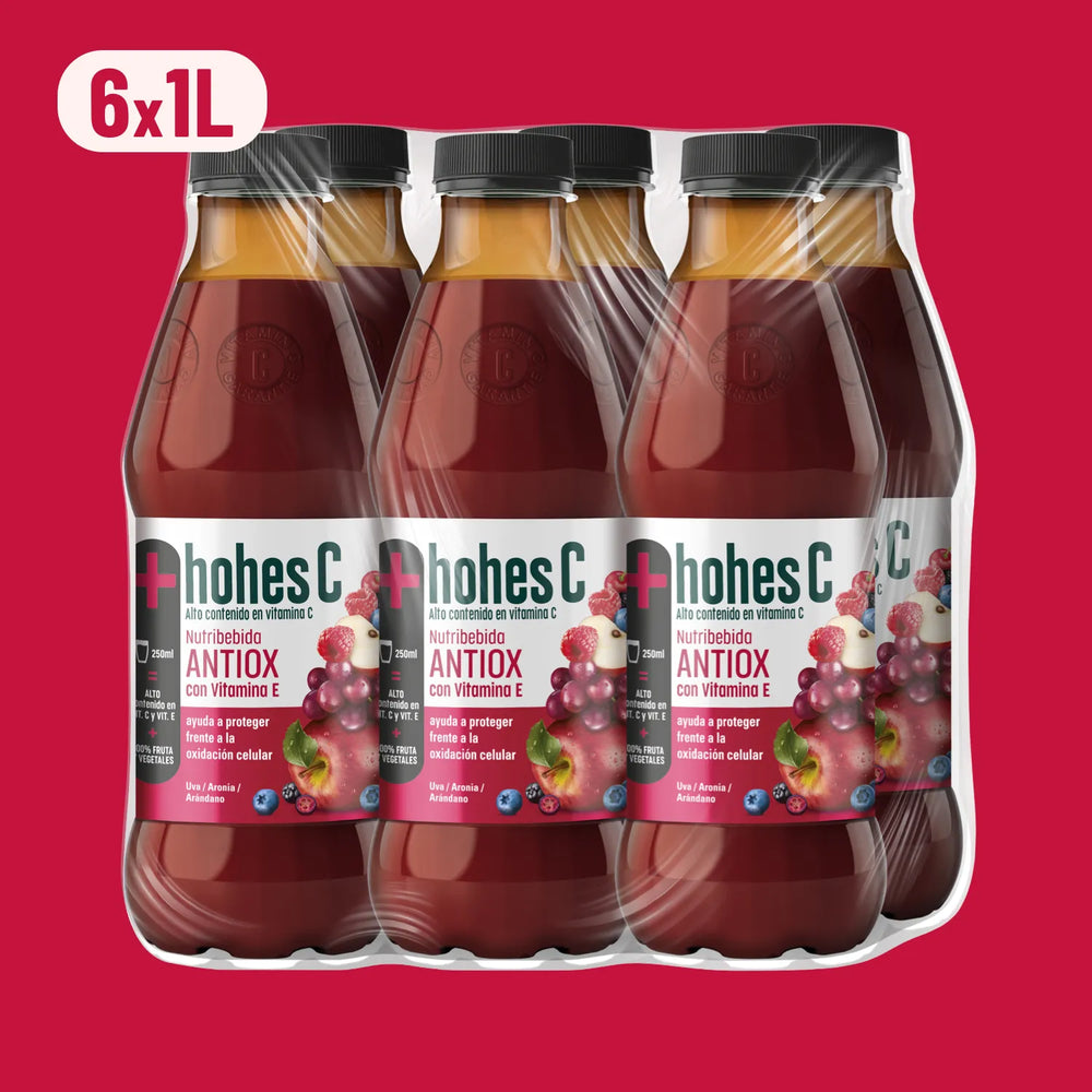 
                  
                    hohes C Nutribebida Antiox con Vitamina E - Pack de 6 (6x1L)
                  
                