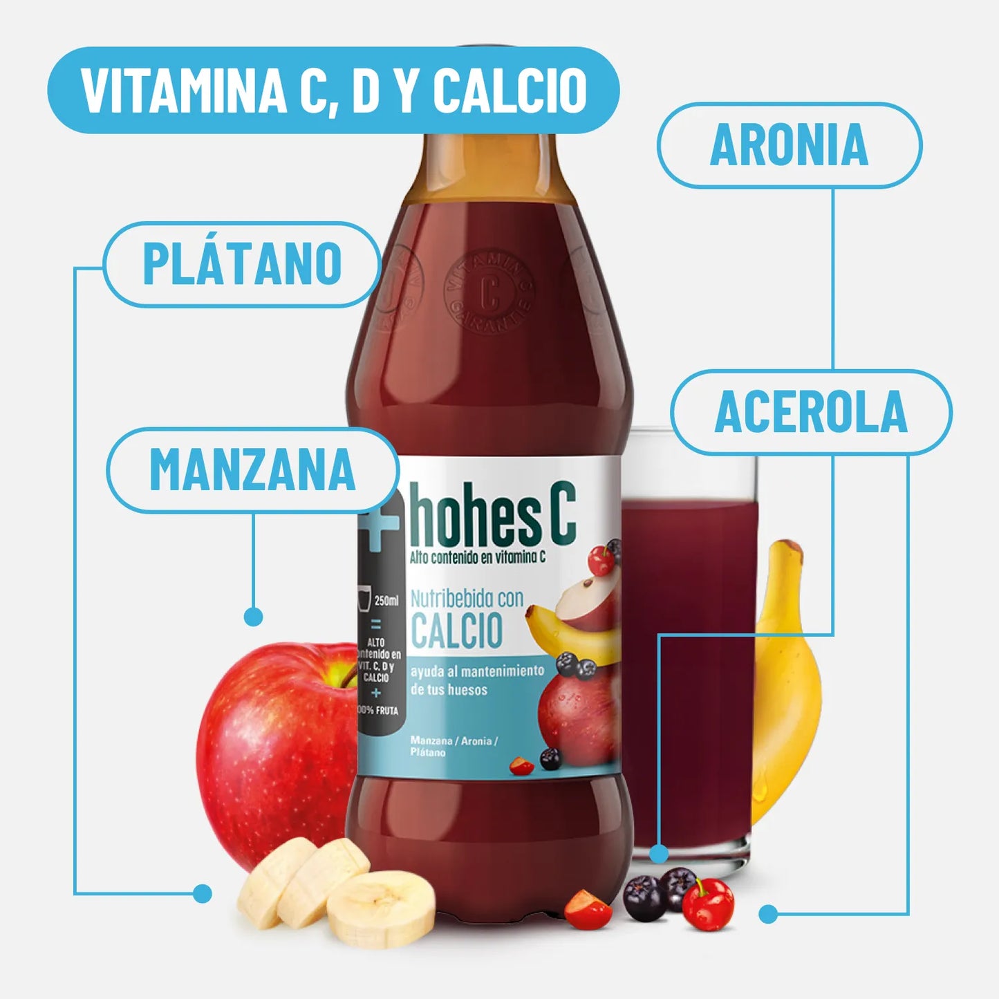 hohes C Nutribebida con Calcio - Pack de 6 (6x1L)