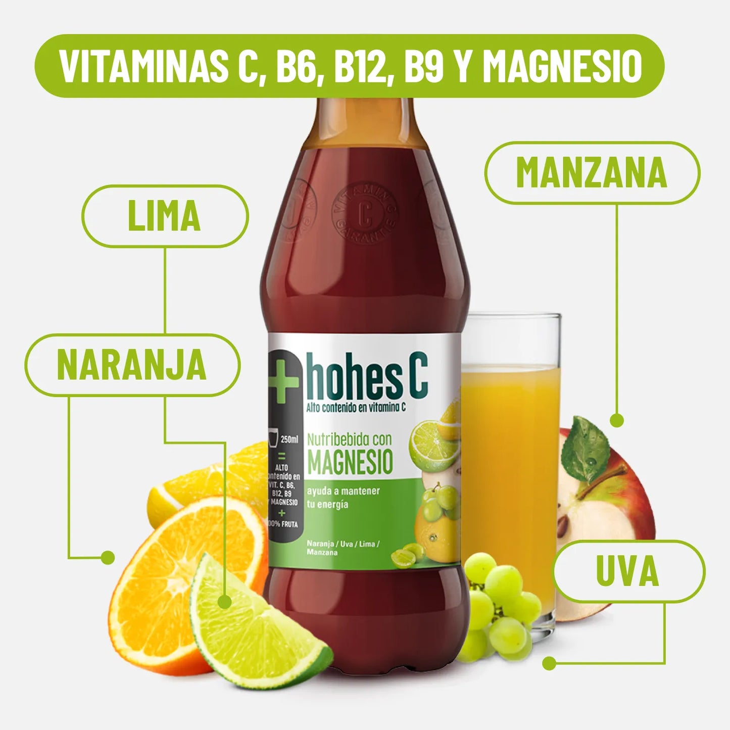 hohes C Nutribebida con Magnesio - Pack de 6 (6x1L)