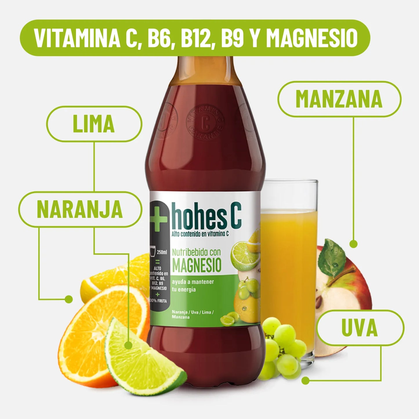 hohes C Nutribebida con Magnesio - Pack de 6 (6x1L)