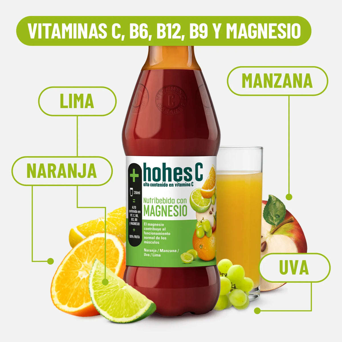 hohes C Nutribebida con Magnesio - Pack de 6 (6x1L)