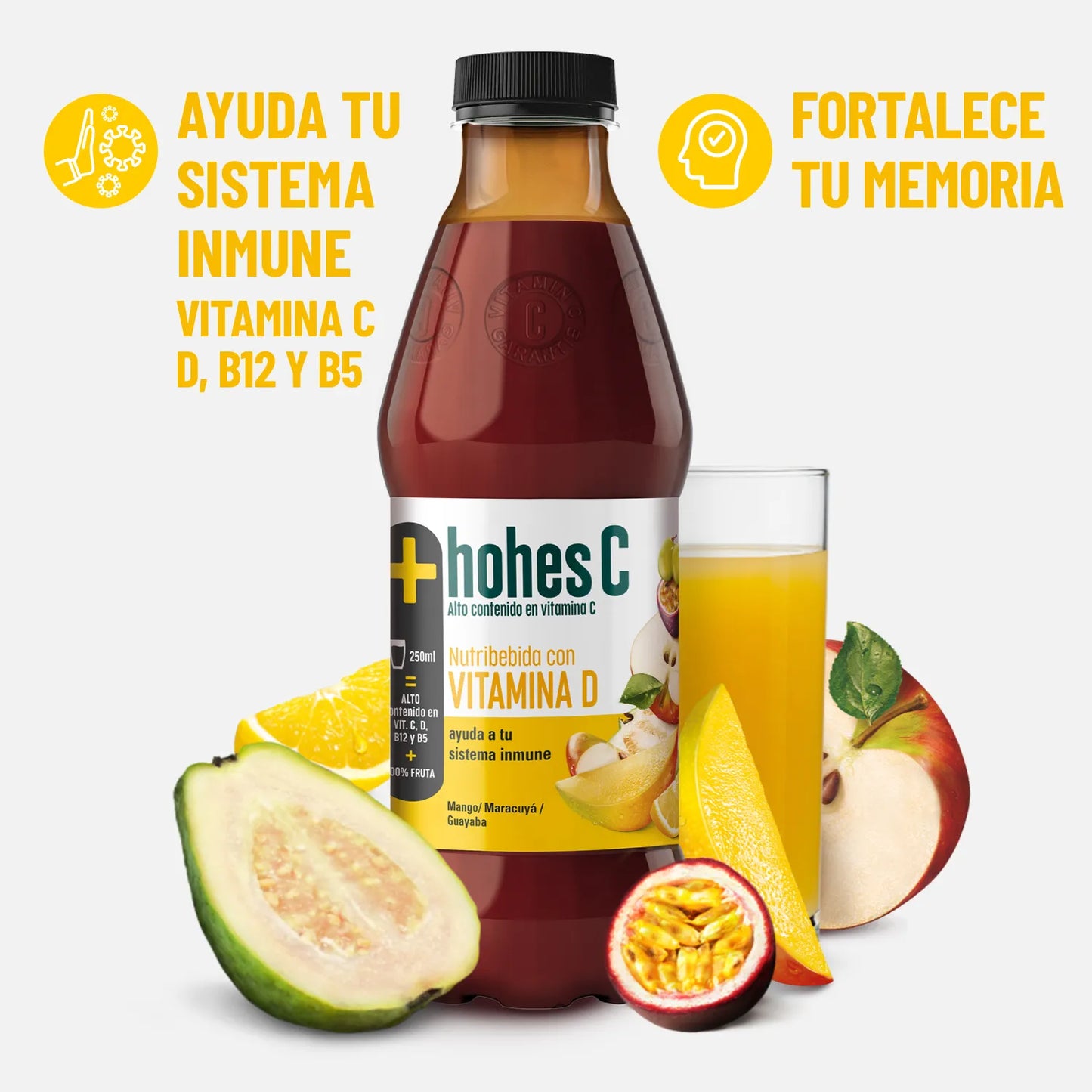 hohes C Nutribebida con Vitamina D - Pack de 6 (6x1L)