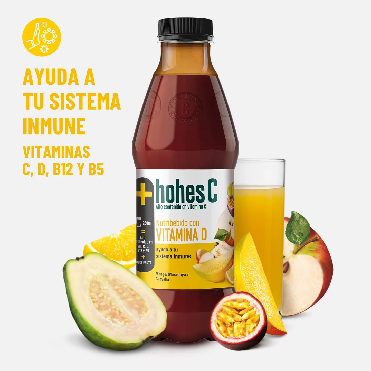 hohes C Nutribebida con Vitamina D - Pack de 6 (6x1L)