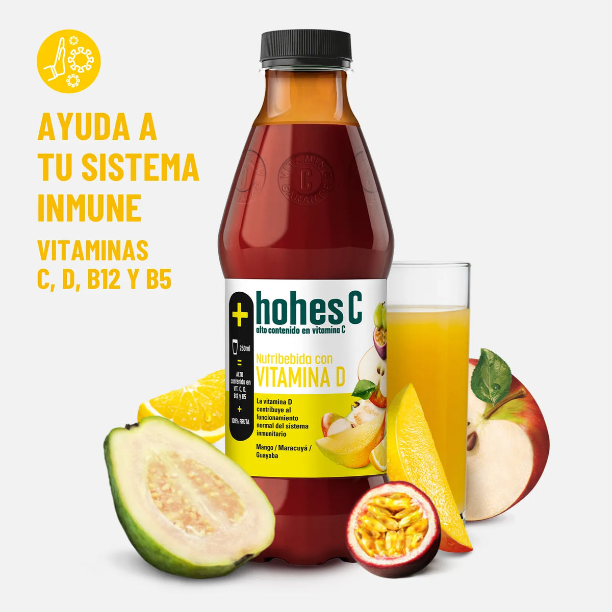 hohes C Nutribebida con Vitamina D - Pack de 6 (6x1L)