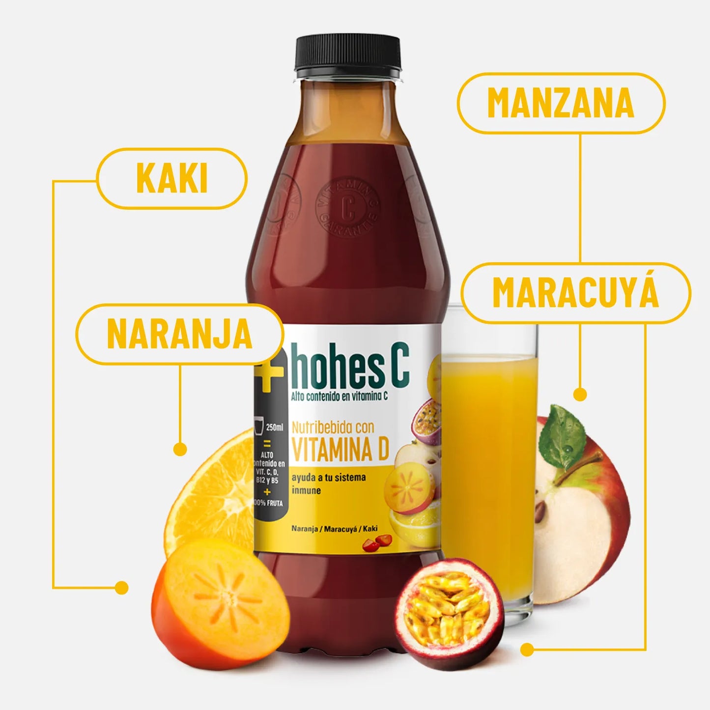 hohes C Nutribebida con Vitamina D - Pack de 6 (6x1L)