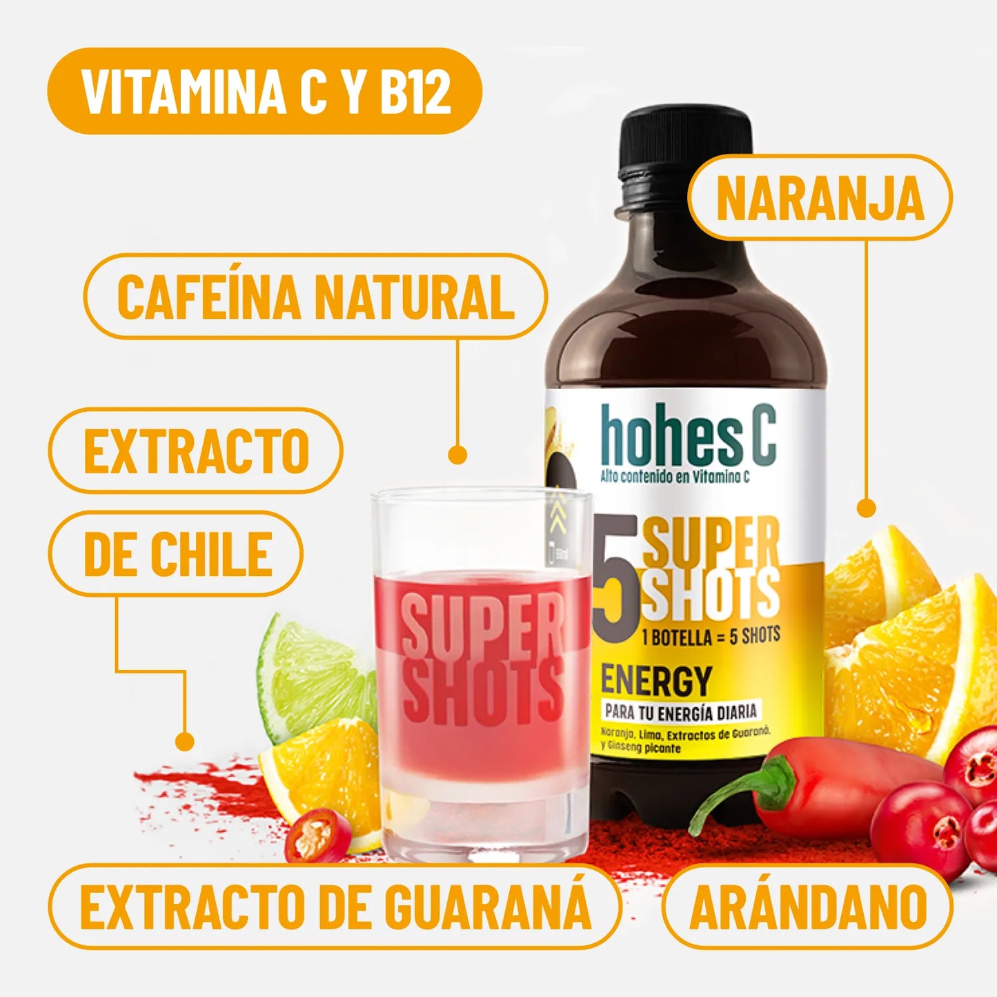 hohes C Super Shots Energy - Pack de 3 (3x0,33 L)