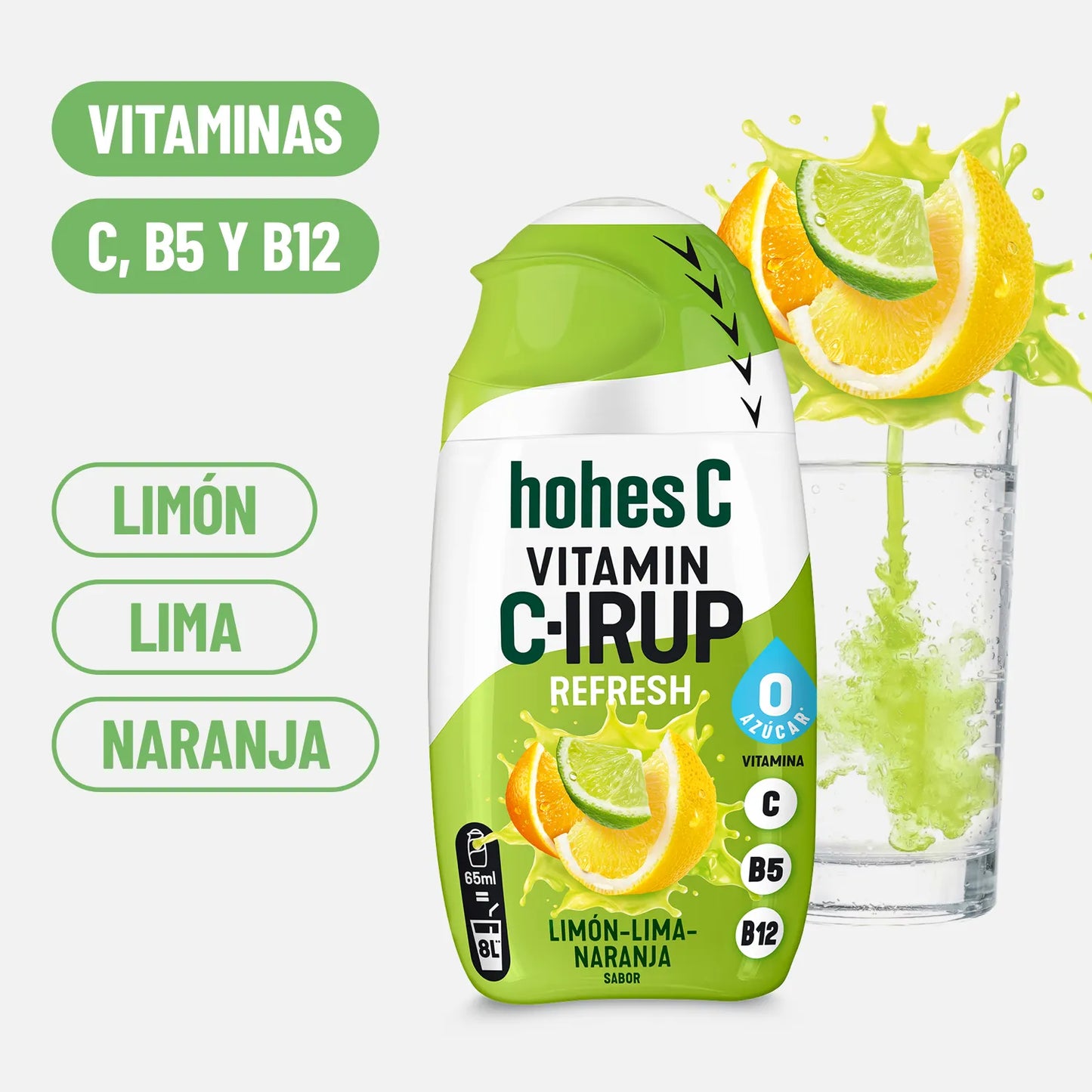hohes C Vitamin C-IRUP Refresh - Pack de 8 (8x65ml)