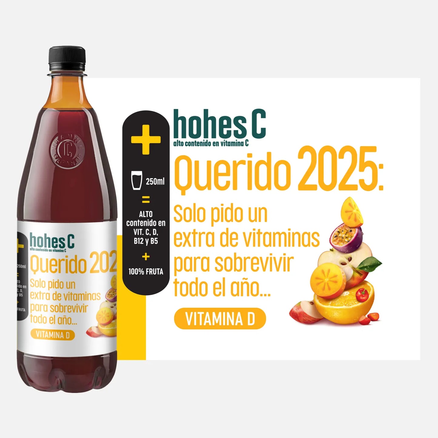 hohes C Pack 3 Sabores: Hierro, Vitamina D y Magnesio - Pack de 6 (6x1L)
